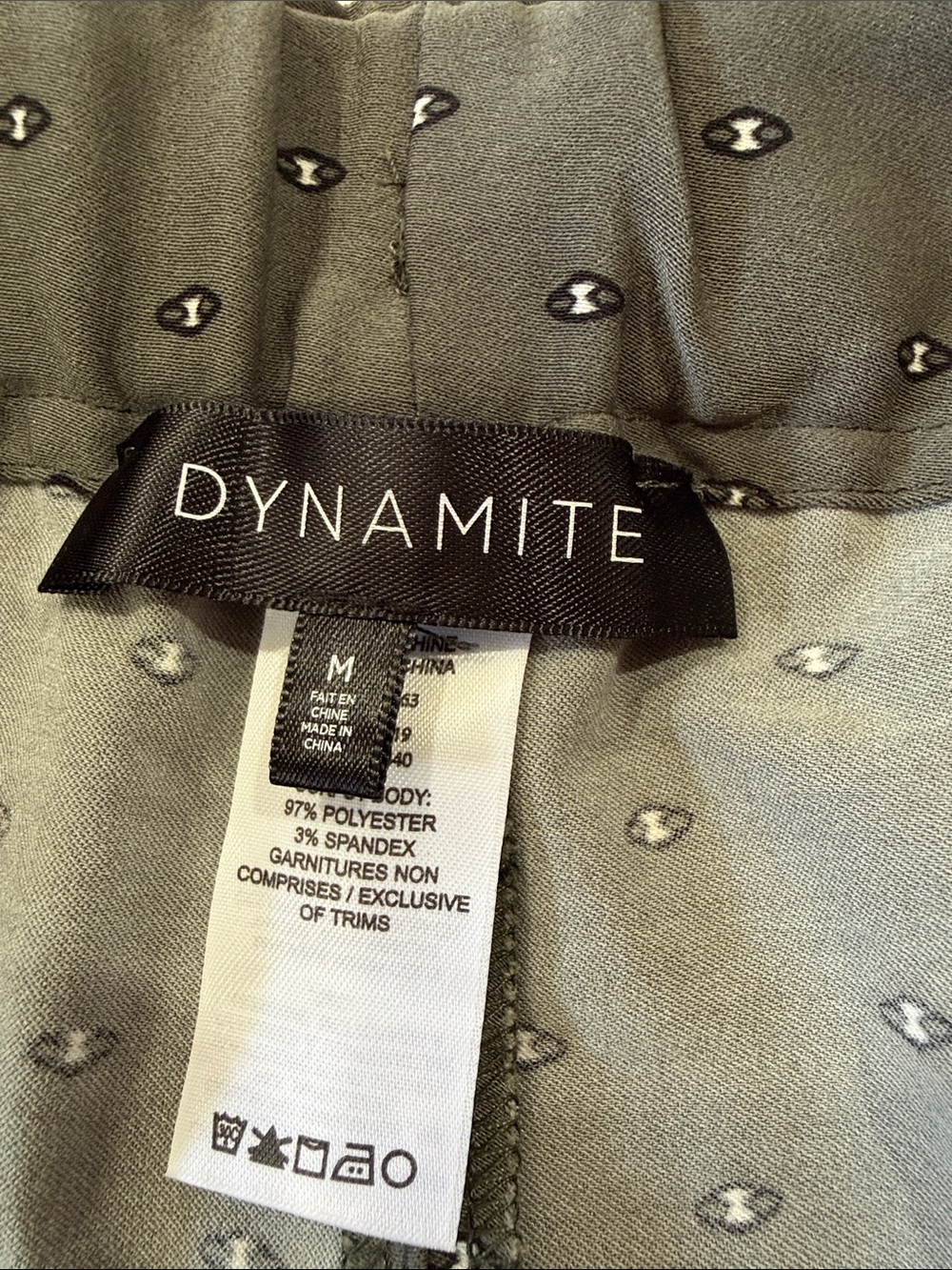Dynamite Gray Bandana-Pattern Drawstring Joggers - Picture 2 of 3